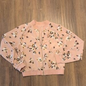 Floral Pink Reversible Bomber Jacket
